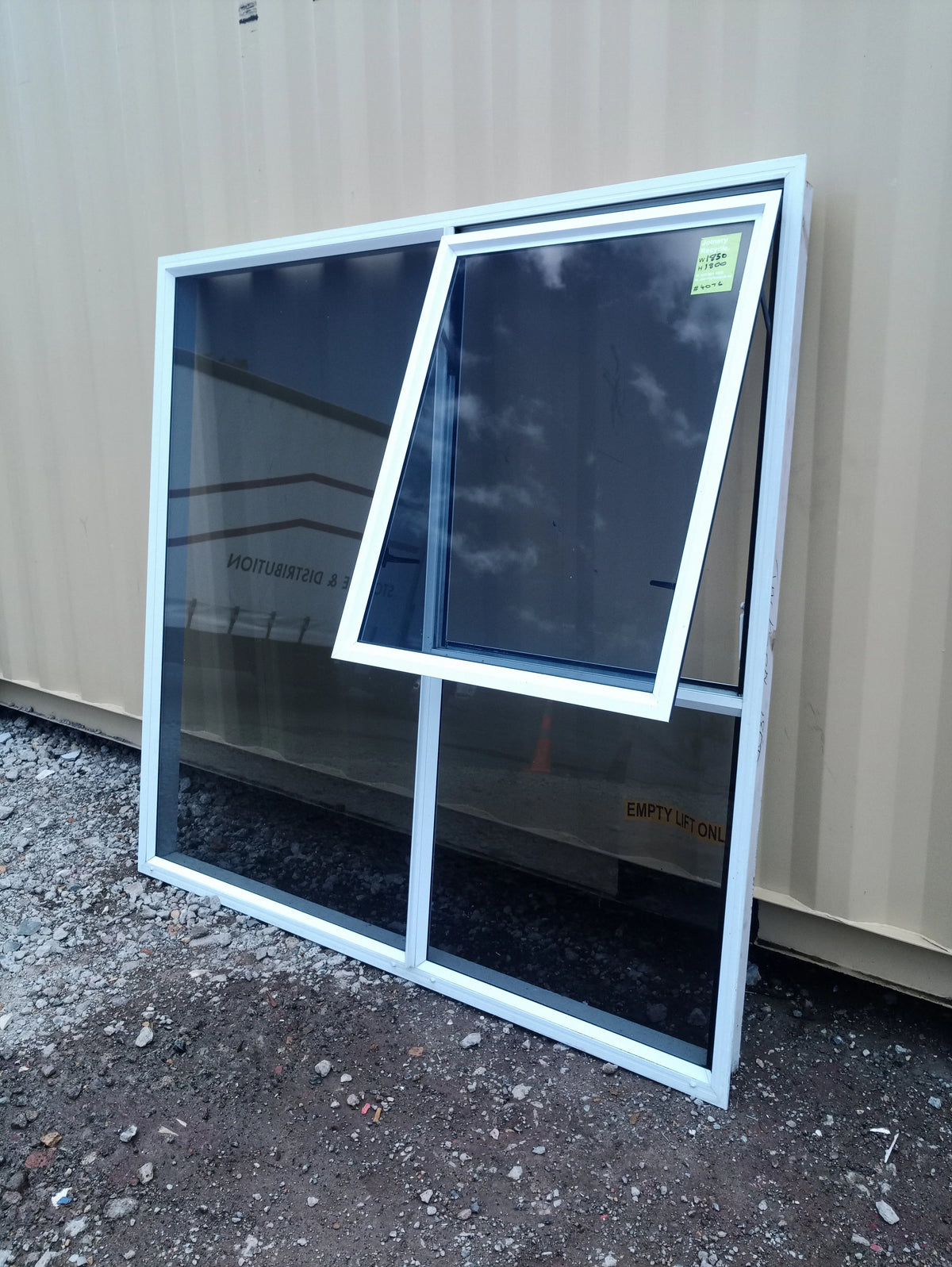 White Aluminium Window 1850 W X 1800 H [#4076] Joinery Recycle