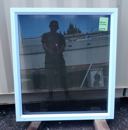 White Aluminium Window 900 W x 1000 H  [#4078SF] Joinery Recycle