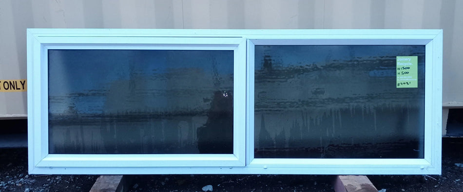 White Aluminium Window 2270W x 500H   [#4079] Joinery Recycle