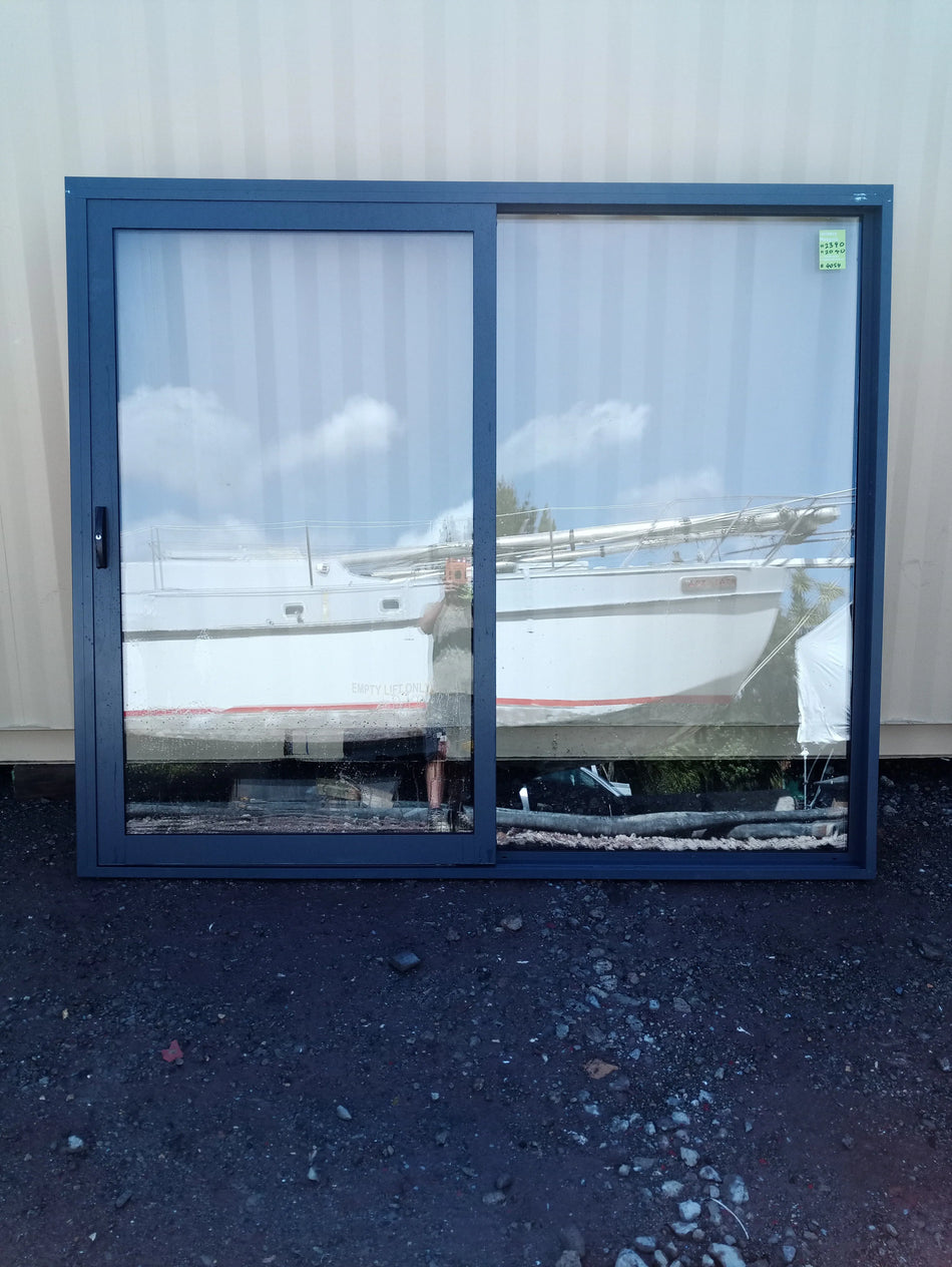 DOUBLE GLAZED Ranch Slider Dark Blue 2390 W x 2040 H [#4054aSF] Joinery Recycle