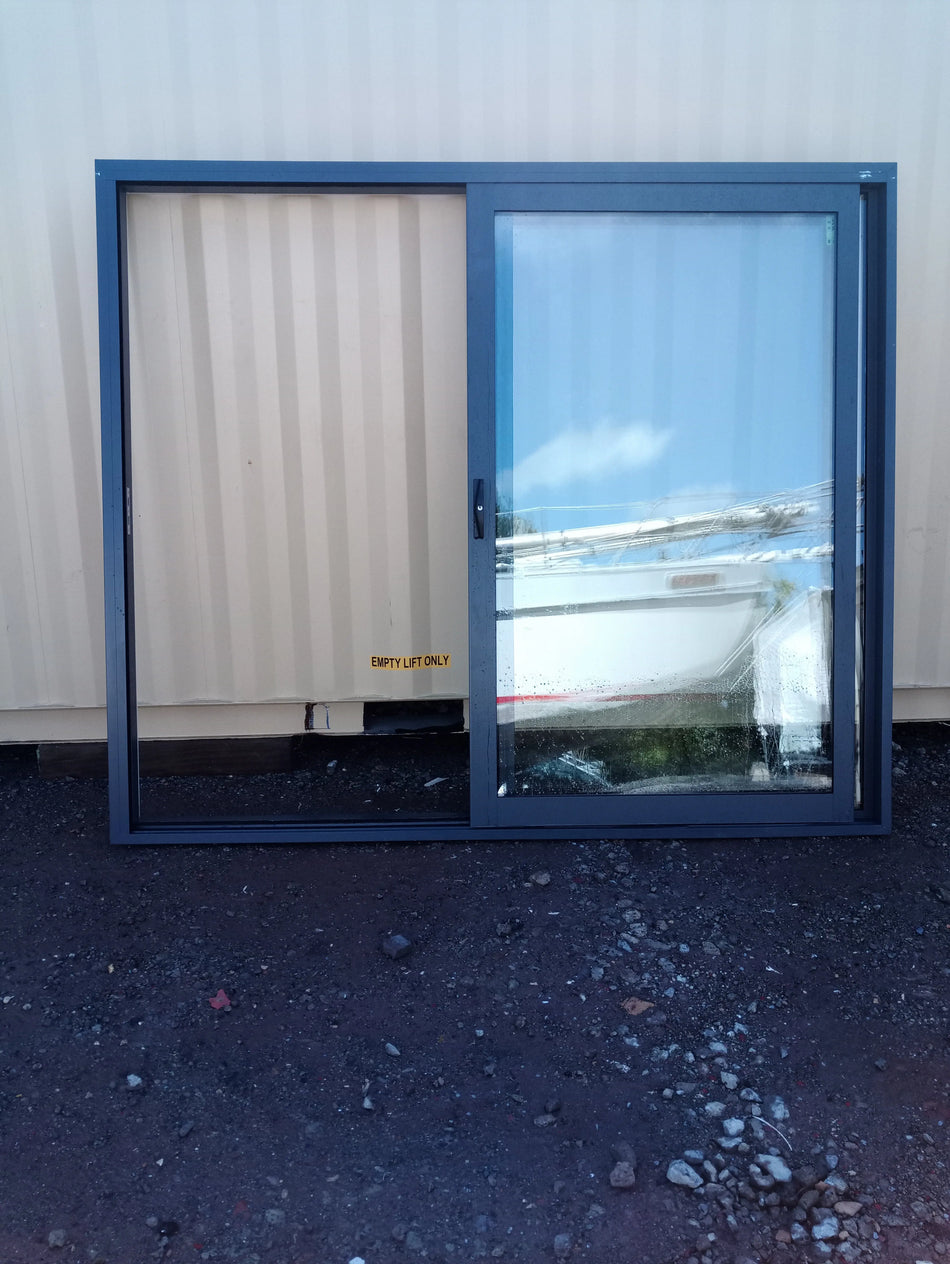 DOUBLE GLAZED Ranch Slider Dark Blue 2390 W x 2040 H [#4054aSF] Joinery Recycle