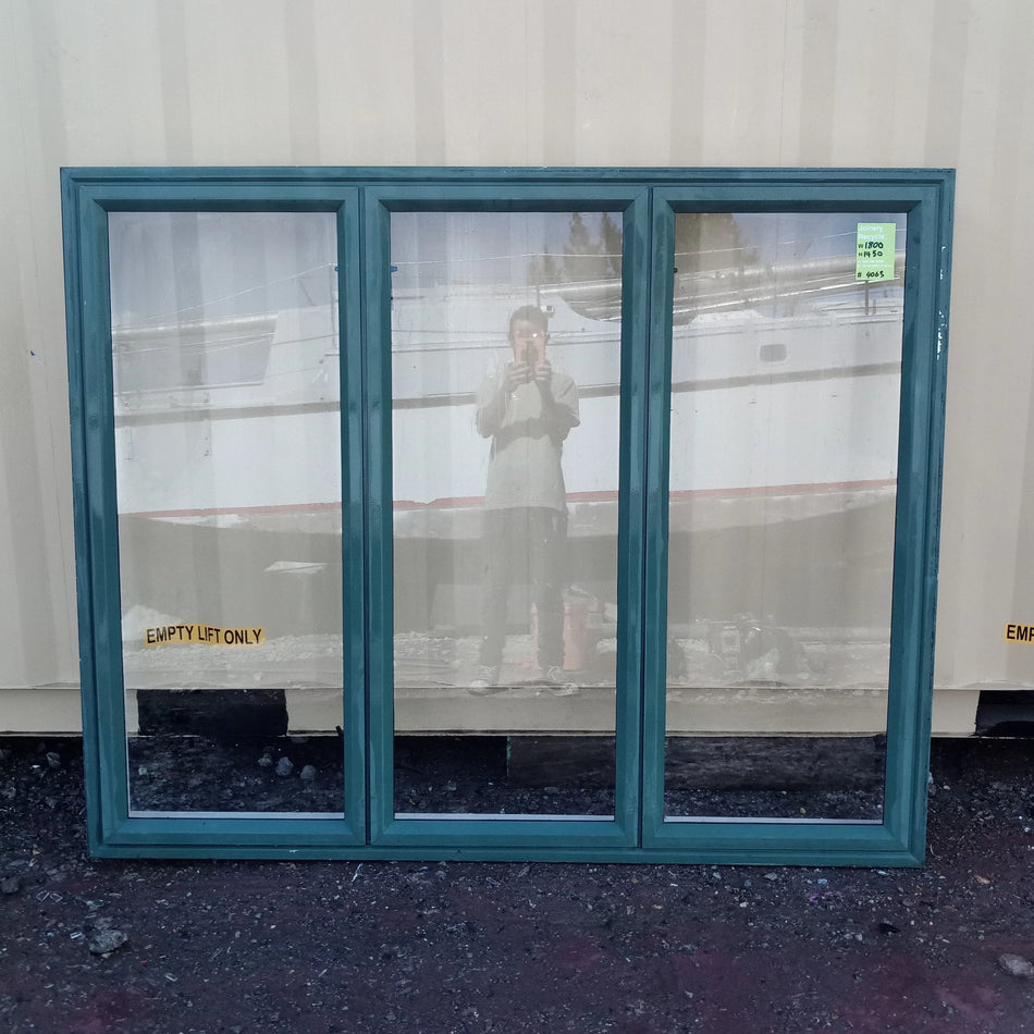 BIFOLD Window Green 1800 W x 1450 H [#4063aSF] Joinery Recycle