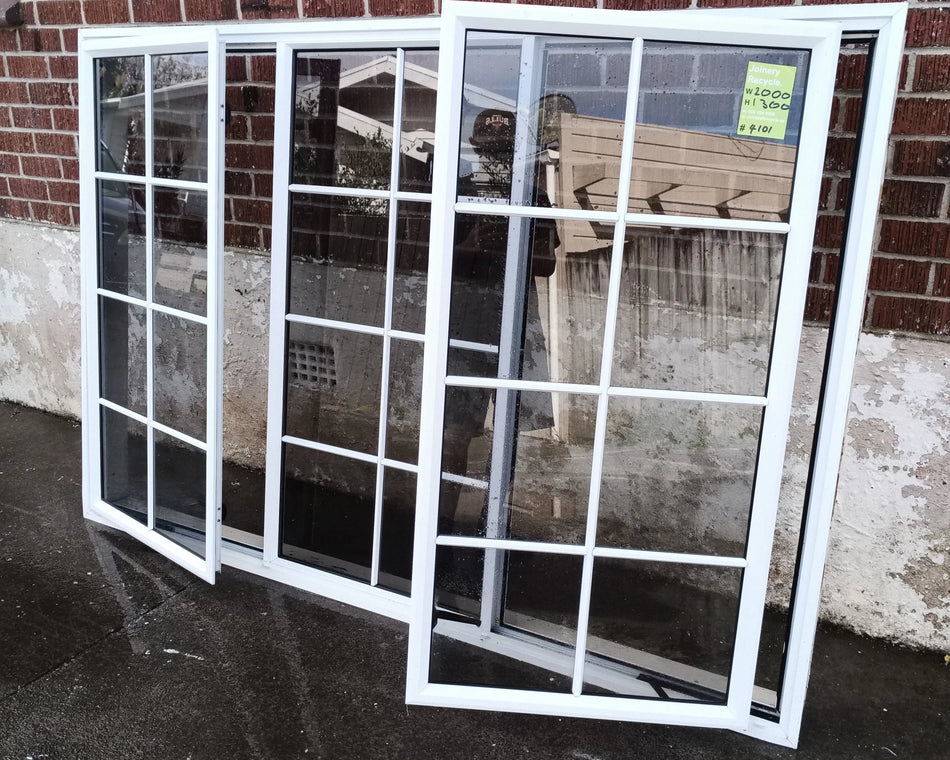 Colonial Style Aluminium Window White 2000 W x 1300 H [#4101 MA] Joinery Recycle