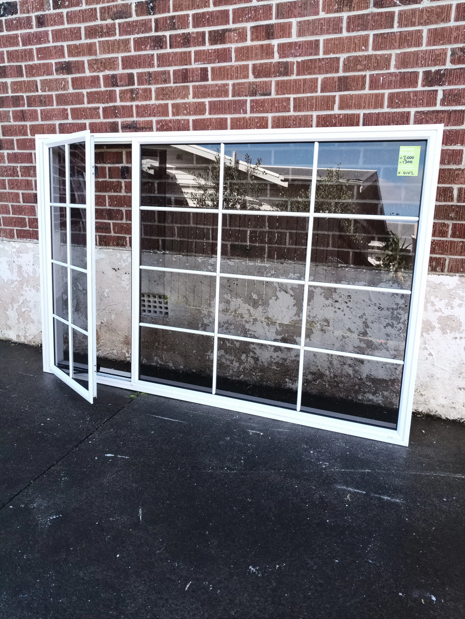 Colonial Style Aluminium Window White 1300 W x 1300 H [#4101 MA] Joinery Recycle