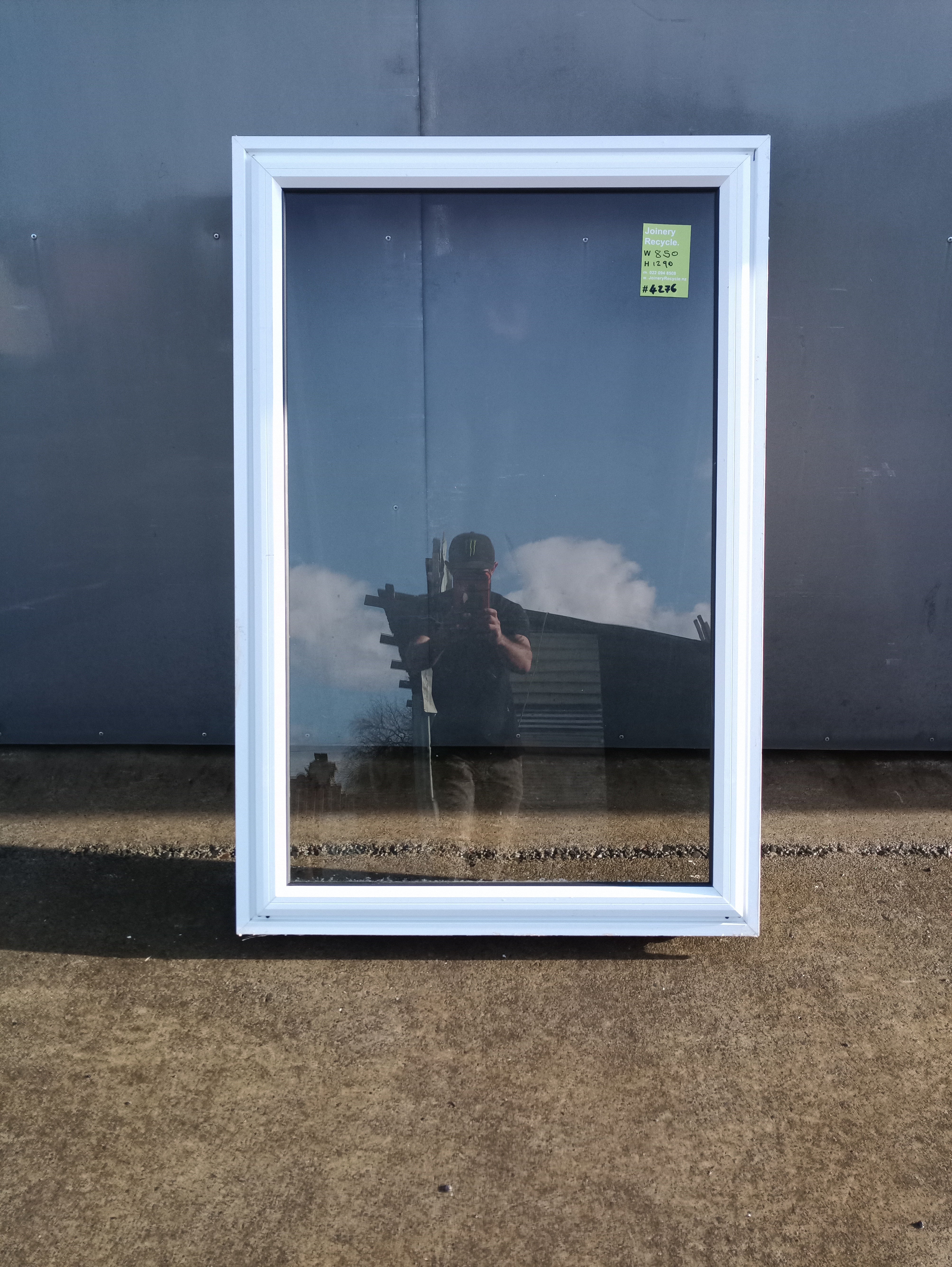 Aluminium Window White    850 W  x  1290 H  [#4276 SF] Joinery Recycle