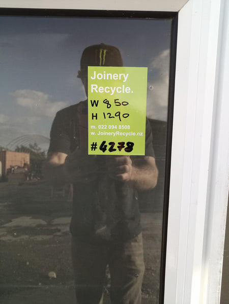 Aluminium Window White    850 W  x  1290 H  [#4278 SF] Joinery Recycle