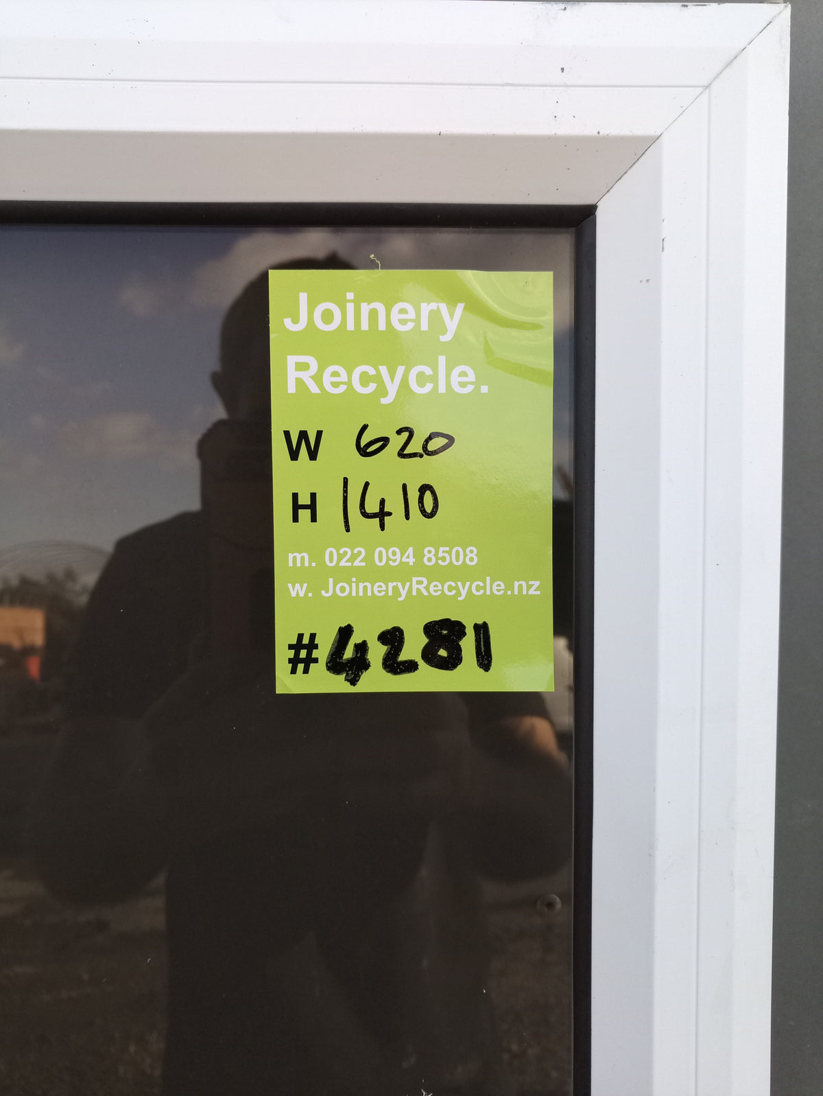 Aluminium Window Sash White    620 W  x  1410 H  [#4281 SF] (Copy) Joinery Recycle