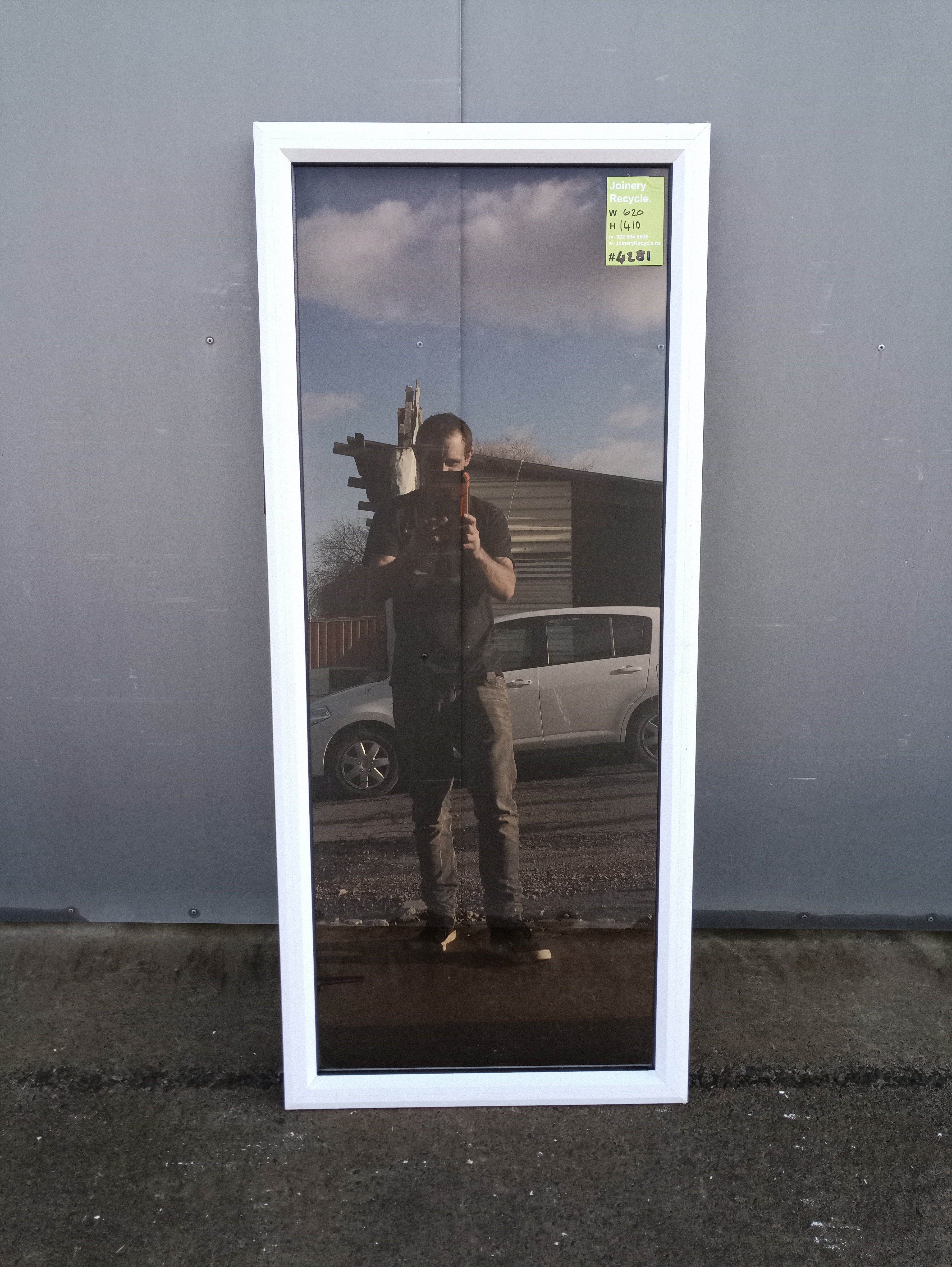 Aluminium Window Sash White    620 W  x  1410 H  [#4281 SF] (Copy) Joinery Recycle