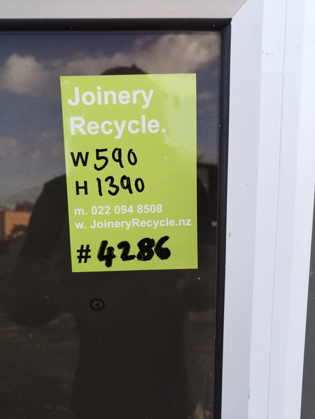 Aluminium Window Sash White    590 W x 1390 H  [#4286 SF] Joinery Recycle