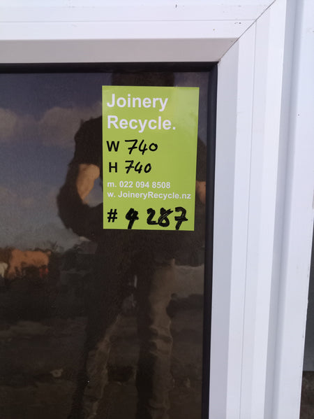 Aluminium Window White   740 W  x  740 H  [#4287 SF] Joinery Recycle