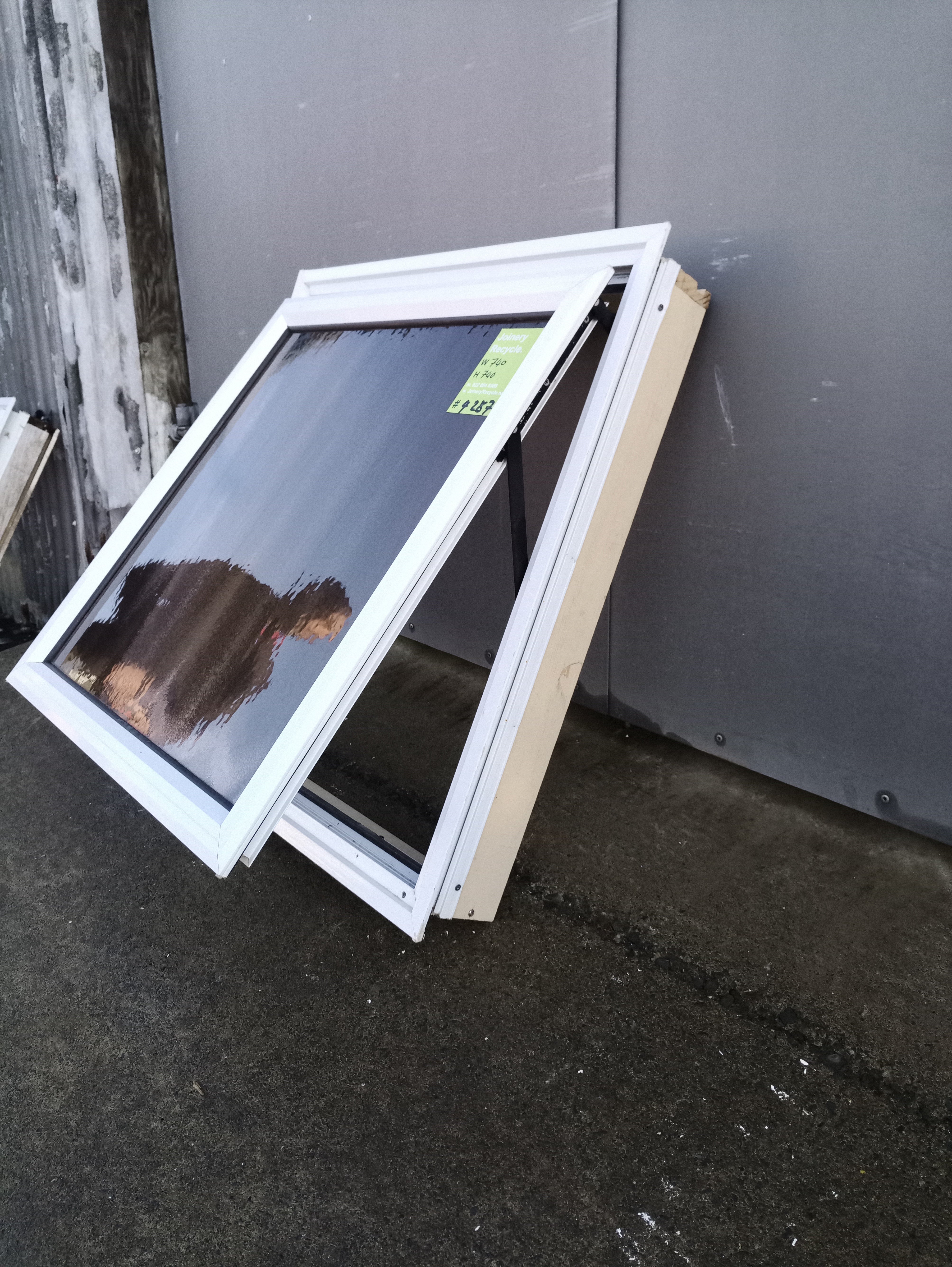 Aluminium Window White   740 W  x  740 H  [#4287 SF] Joinery Recycle