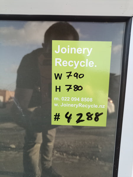 Aluminium Window White   790 W  x  780 H  [#4288 SF] Joinery Recycle