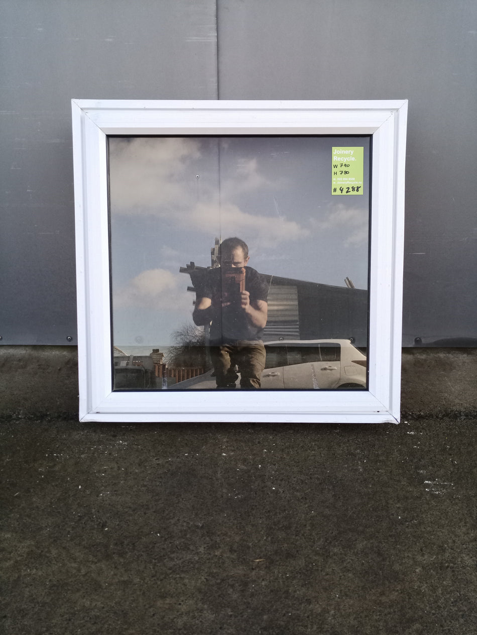 Aluminium Window White   790 W  x  780 H  [#4288 SF] Joinery Recycle