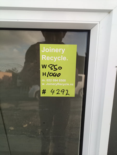 Aluminium Window White    840 W  x  1040 H  [#4292 SF] Joinery Recycle