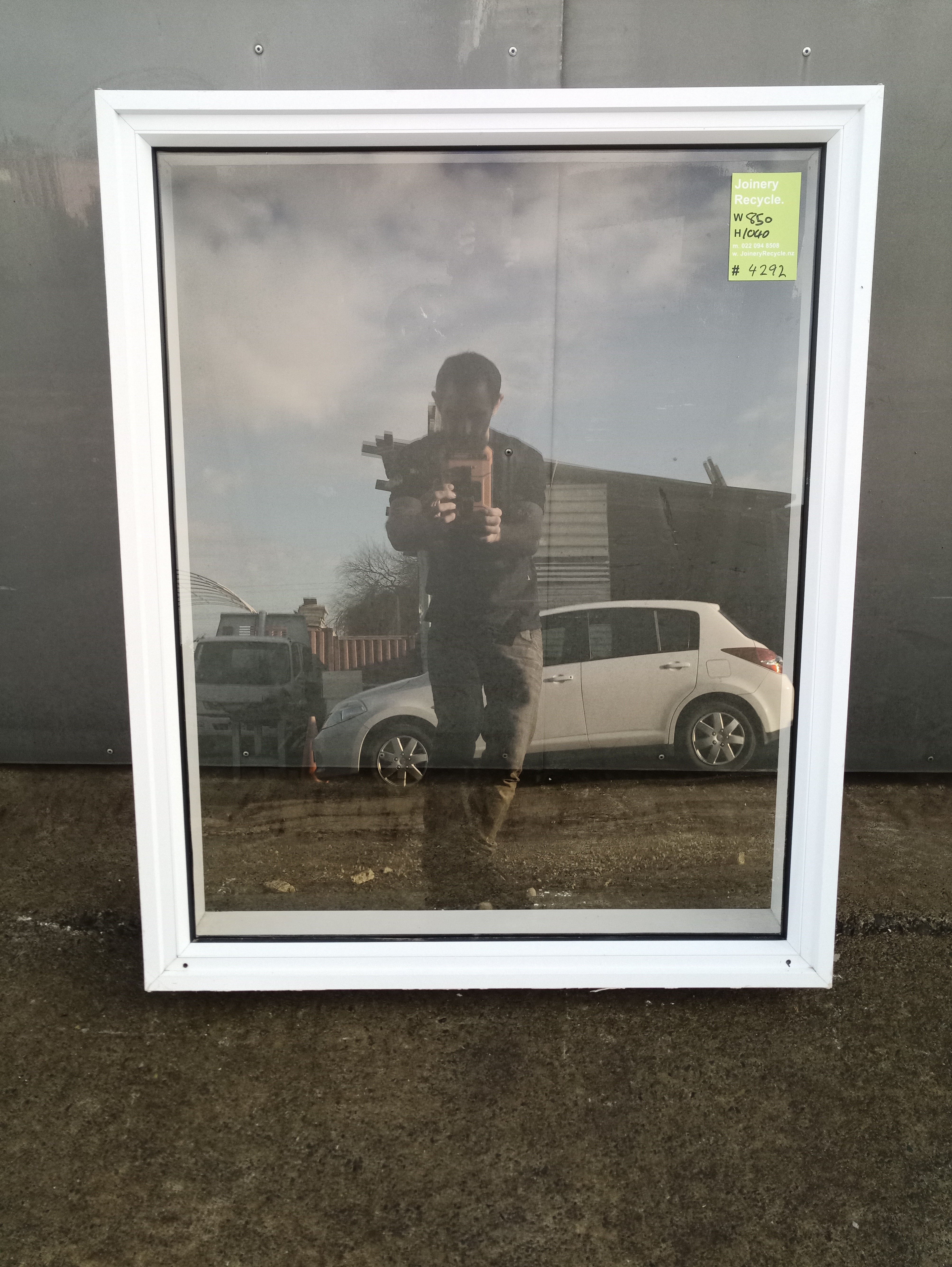 Aluminium Window White    840 W  x  1040 H  [#4292 SF] Joinery Recycle