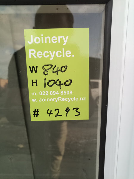 Aluminium Window White   840 W  x 1040  H  [# 4293 SF] Joinery Recycle