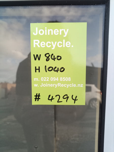 Aluminium Window White   840 W  x 1040  H  [# 4294 SF] Joinery Recycle