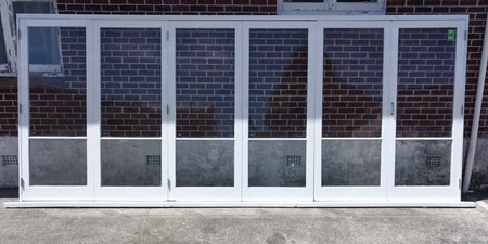 Wooden Bifold Doors  5190 W x 2190 H [#4524 MA] Joinery Recycle