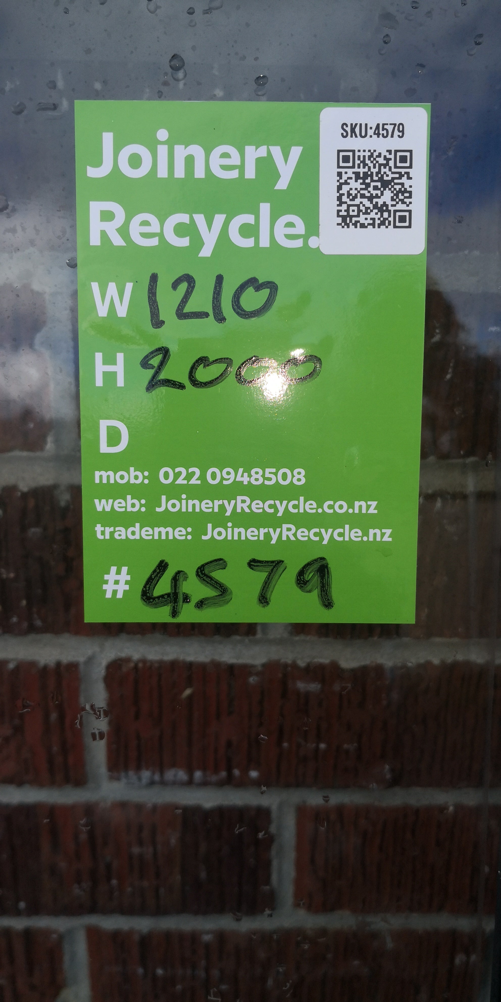 Aluminium Window with Shutters Brown 1200 W  x 2000 H  [#4579 MA] Joinery Recycle