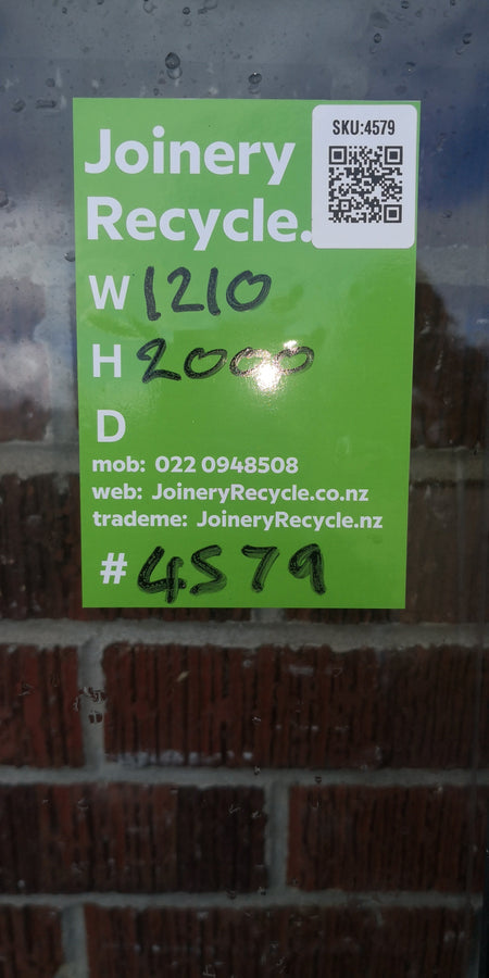Aluminium Window with Shutters Brown 1200 W  x 2000 H  [#4579 MA] Joinery Recycle