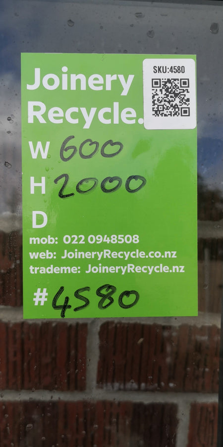 Aluminium Window Brown  600 W  x  2000 H  [#4580 MA] Joinery Recycle