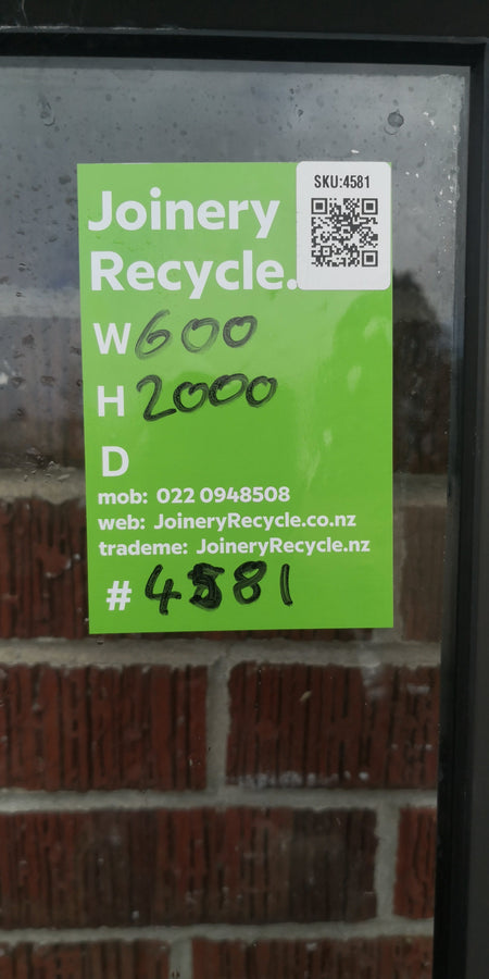 Aluminium Window Brown  600 W  x  2000 H  [#4581 MA] Joinery Recycle