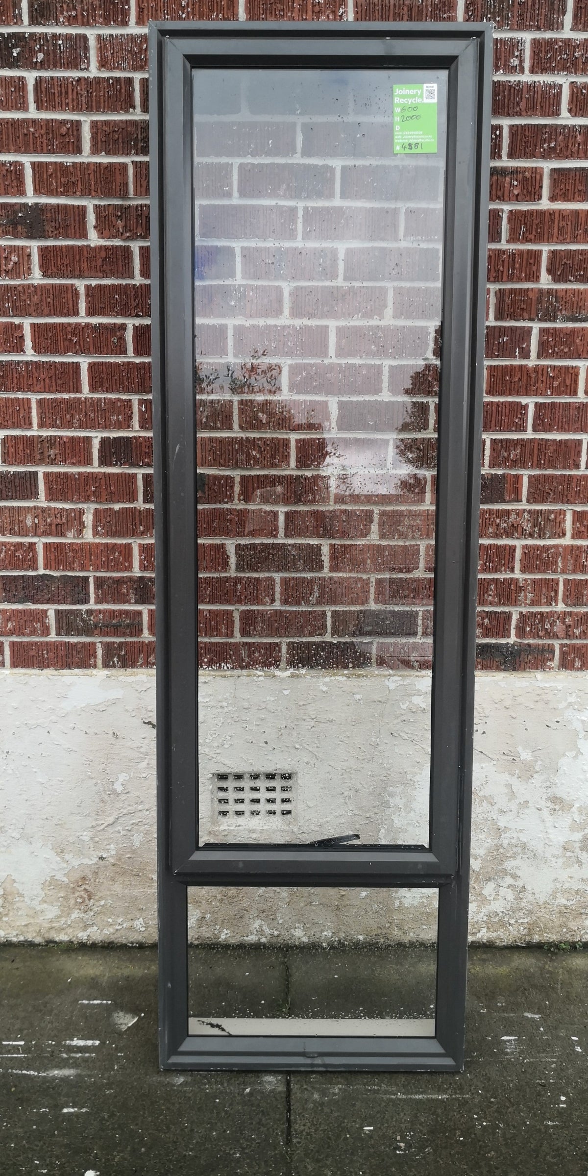 Aluminium Window Brown  600 W  x  2000 H  [#4581 MA] Joinery Recycle