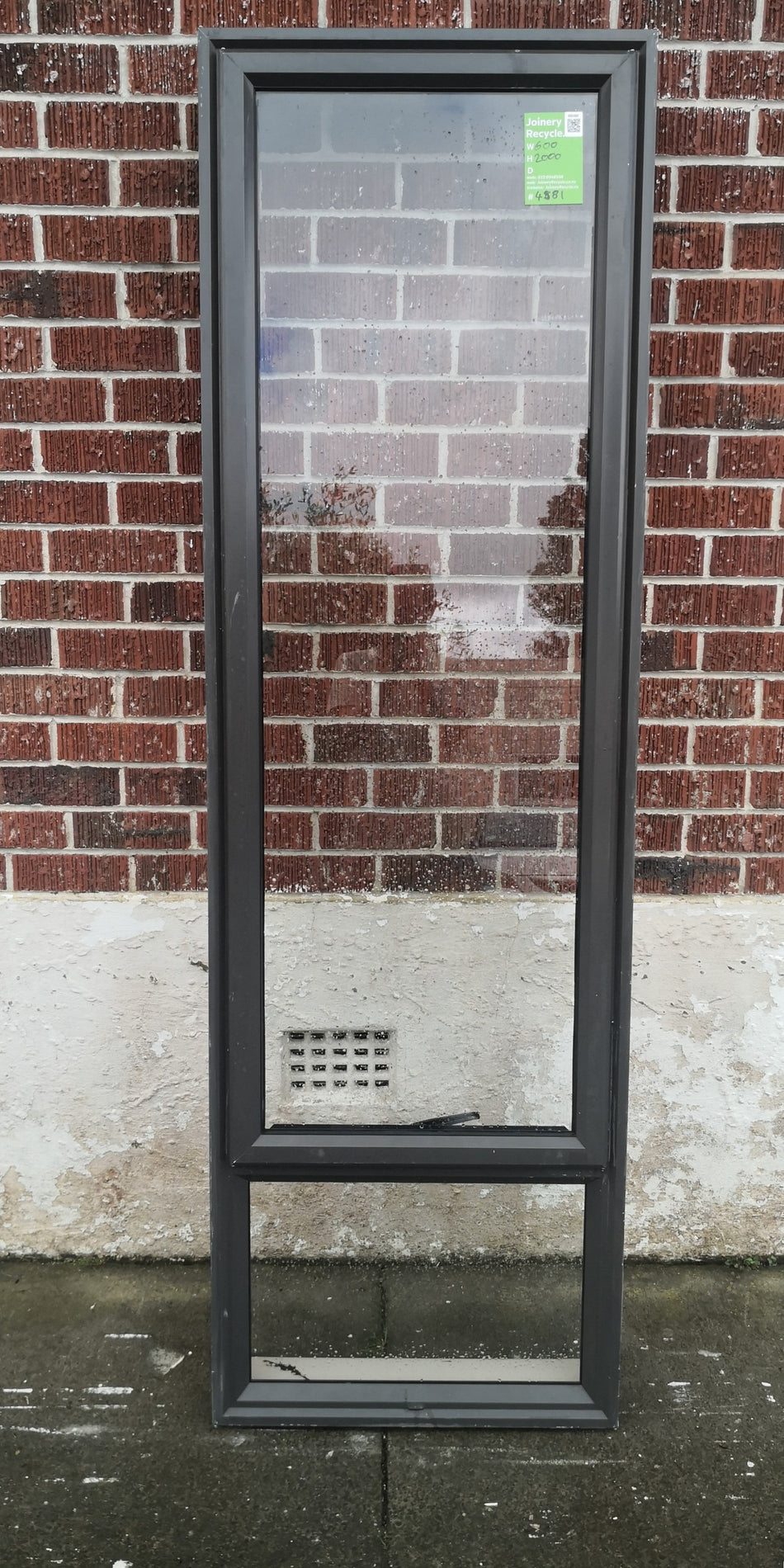 Aluminium Window Brown  600 W  x  2000 H  [#4581 MA] Joinery Recycle