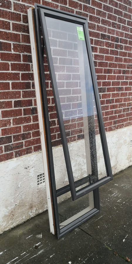 Aluminium Window Brown  600 W  x  2000 H  [#4581 MA] Joinery Recycle