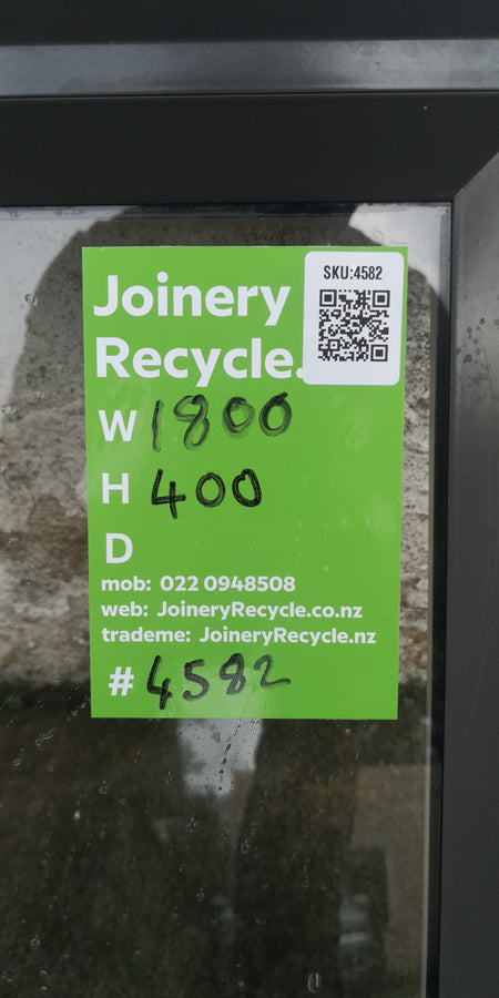 Aluminium Window Brown  1800 W  x  400 H  [#4582 MA] Joinery Recycle