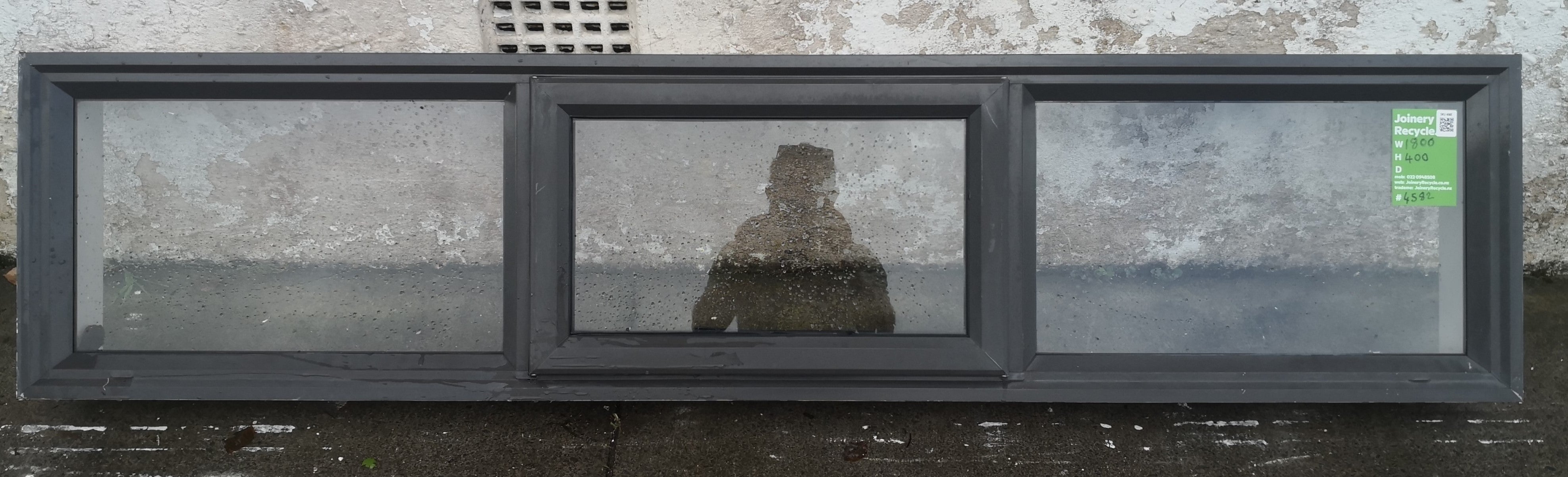 Aluminium Window Brown  1800 W  x  400 H  [#4582 MA] Joinery Recycle