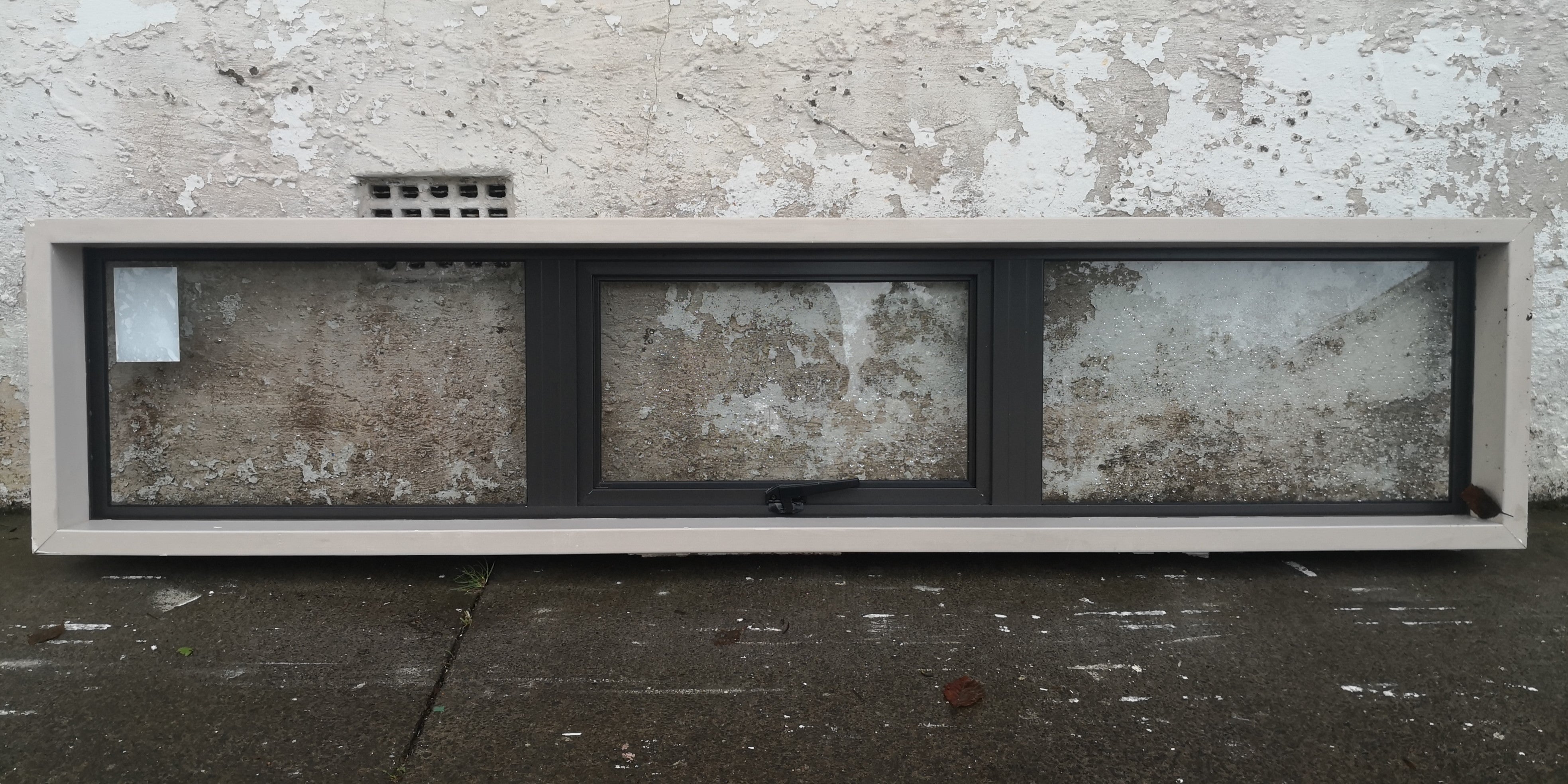 Aluminium Window Brown  1800 W  x  400 H  [#4582 MA] Joinery Recycle