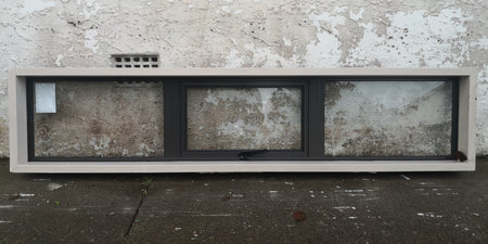 Aluminium Window Brown  1800 W  x  400 H  [#4582 MA] Joinery Recycle