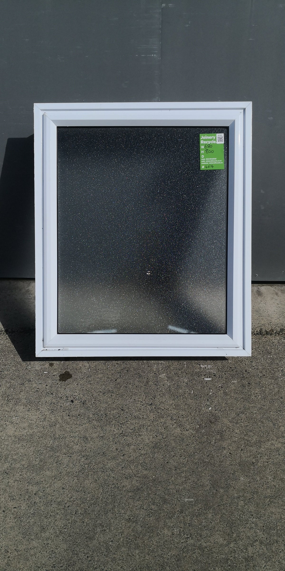Aluminium Window White  680 W  x 800 H  [#4614 SF] Joinery Recycle