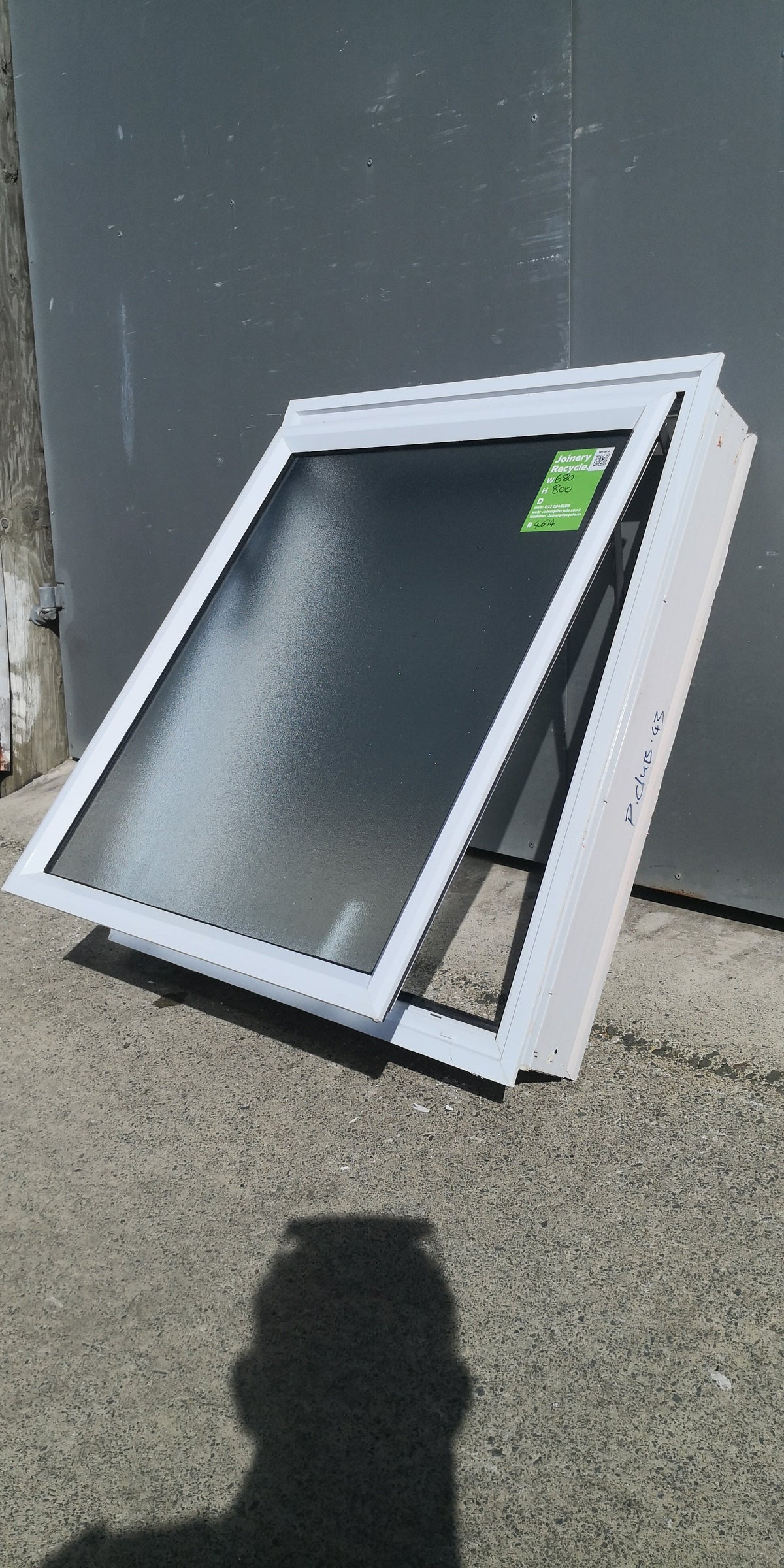 Aluminium Window White  680 W  x 800 H  [#4614 SF] Joinery Recycle