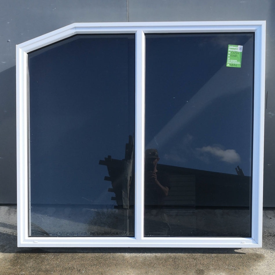 Aluminium Window White   1340 W  x  1200 H  [#4631 SF] Joinery Recycle