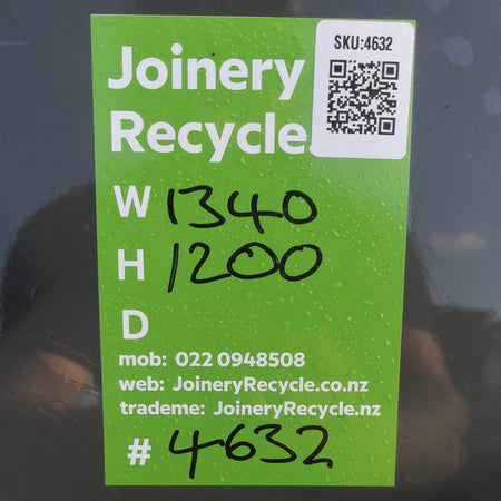 Aluminium Window White   1340 W  x  1200 H  [#4632 SF] Joinery Recycle