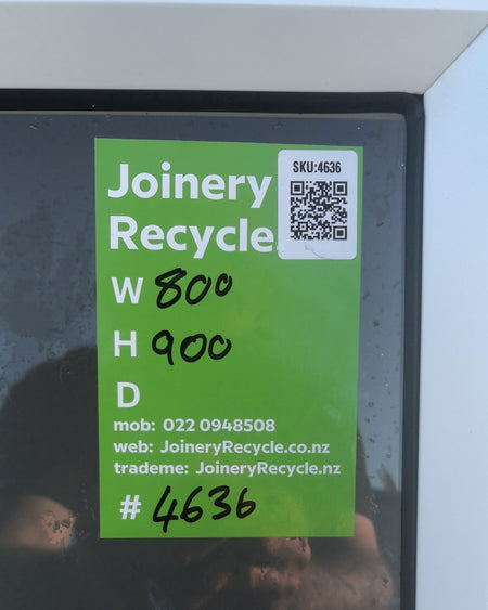 Aluminium Window White  800 W  x  900 H  [#4636 SF] Joinery Recycle