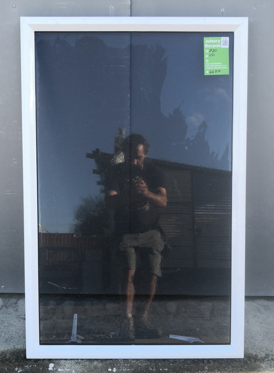 White Aluminium Window Sash 720 W x 1110 H  [#4637 SF] Joinery Recycle