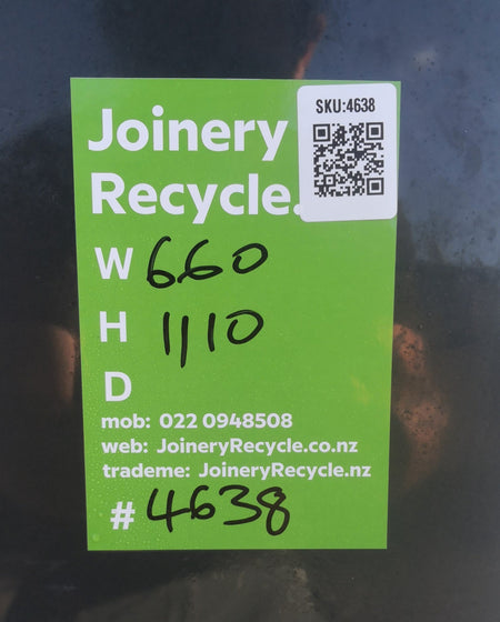 White Aluminium Window Sash 660 W x 1110 H  [#4638 SF] Joinery Recycle