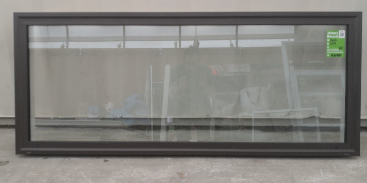 DOUBLE GLAZED Aluminium Window Brown 1500 mm Wide  x 600 mm High [#4808  SF]