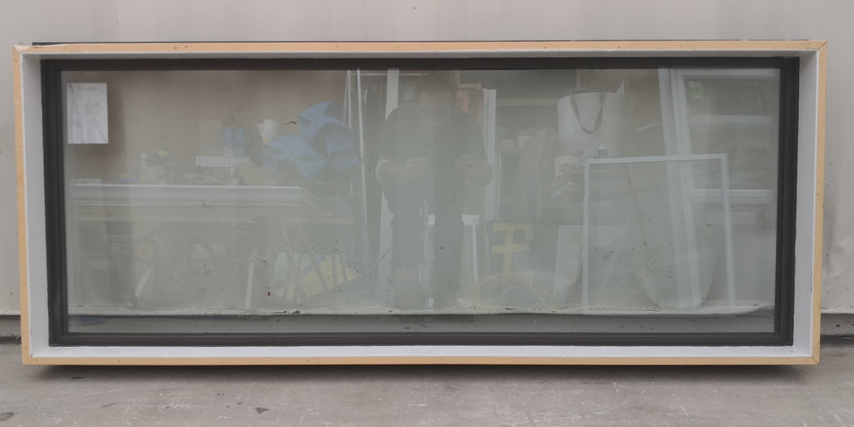 DOUBLE GLAZED Aluminium Window Brown 1500 W  x 600 H [#4808  SF]