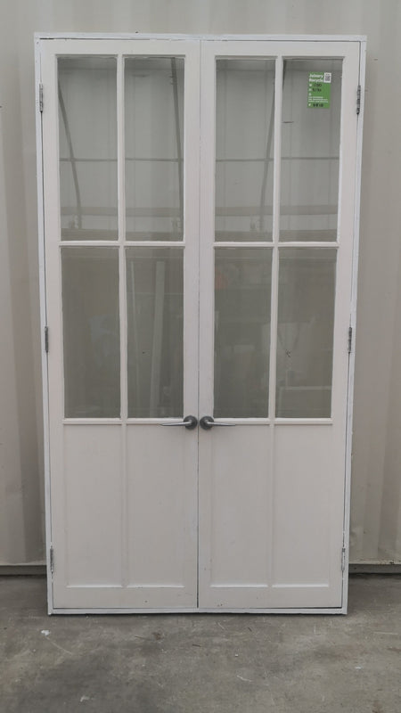 Wooden French Doors 1160 W  x 2130 H [#4810  SF] Joinery Recycle