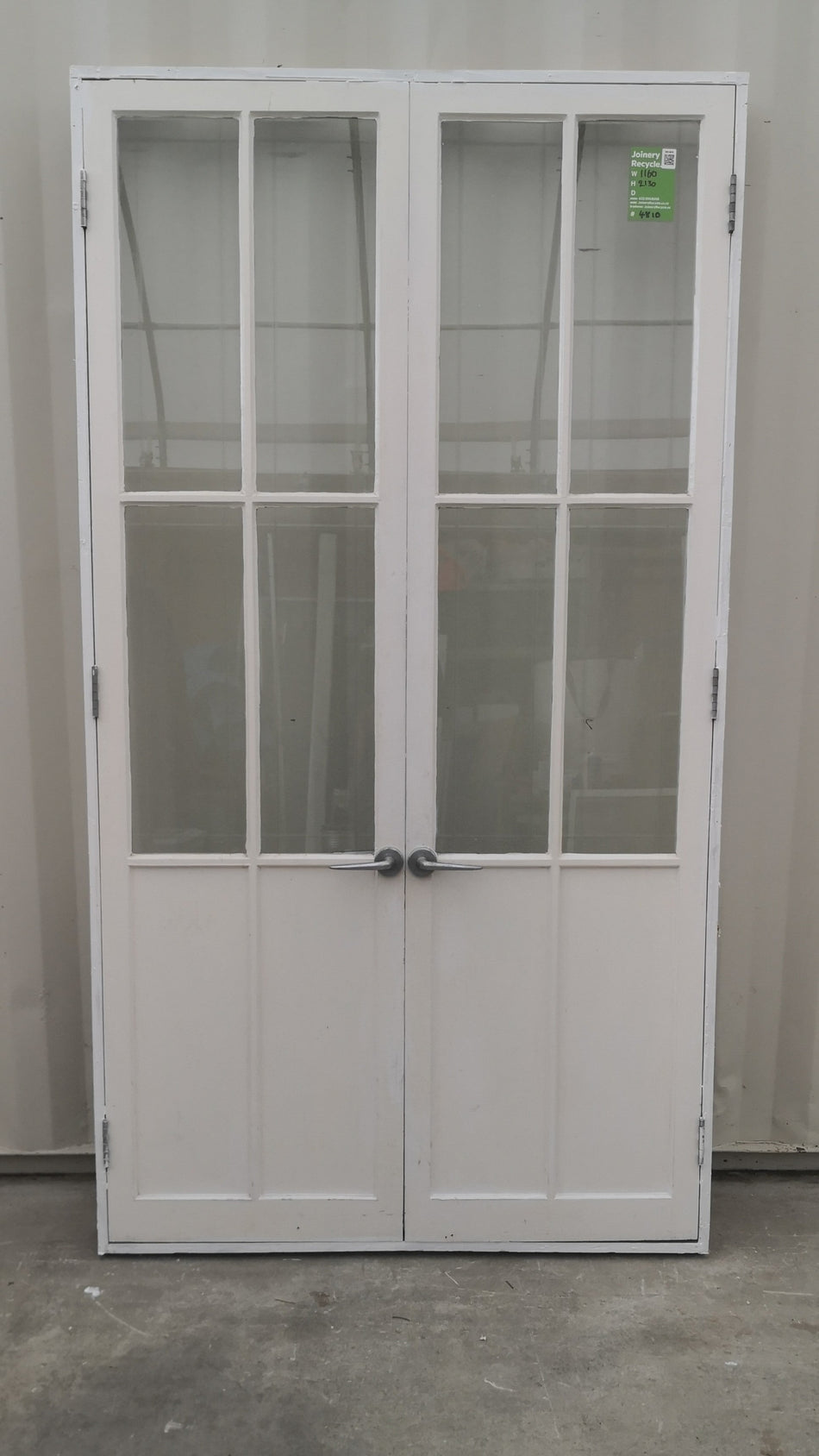 Wooden French Doors 1160 W  x 2130 H [#4810  SF] Joinery Recycle