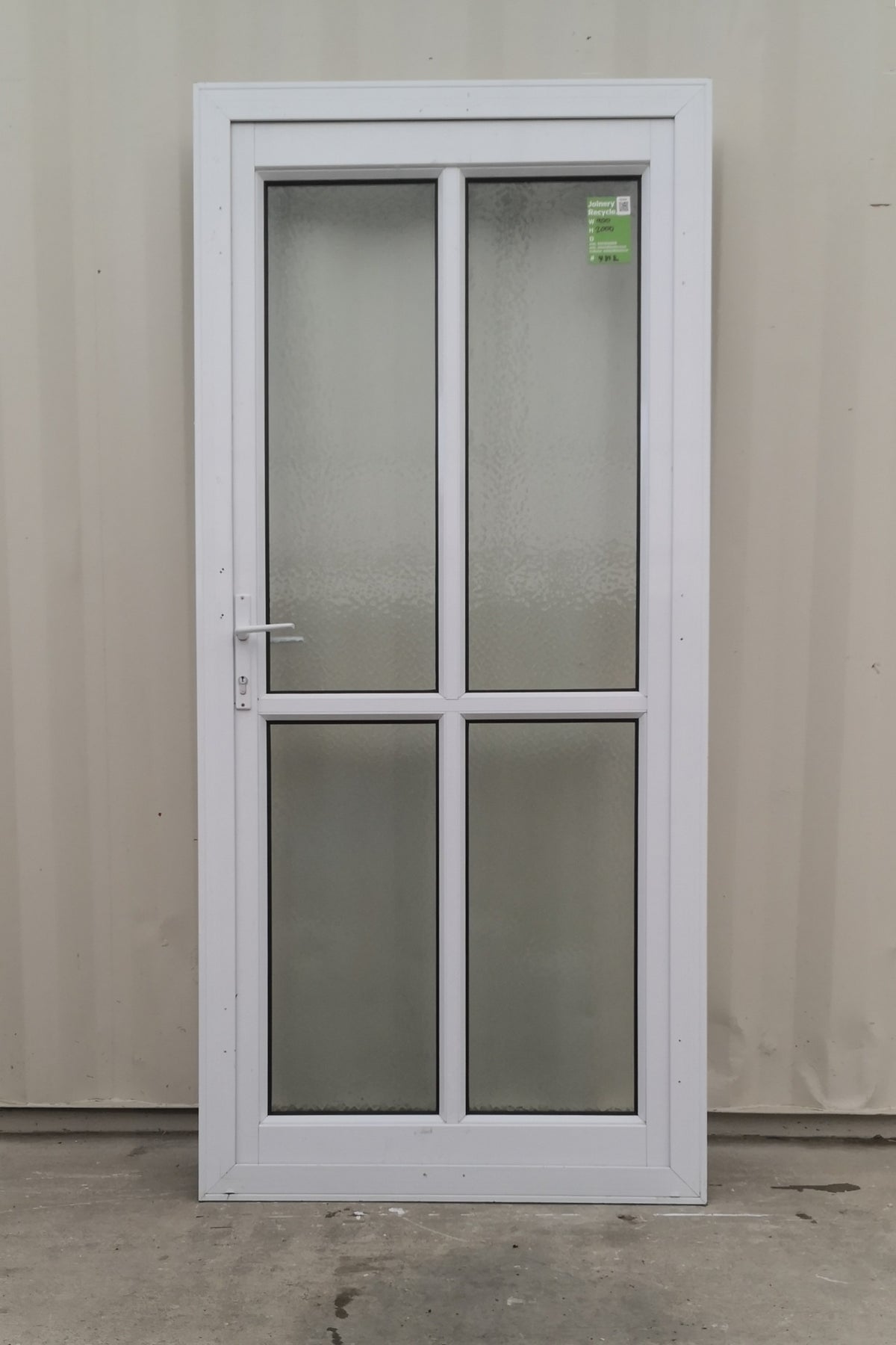 Aluminium & Glass Single Door 900 W x 1200 H  [#4812  SF] EXTERIOR