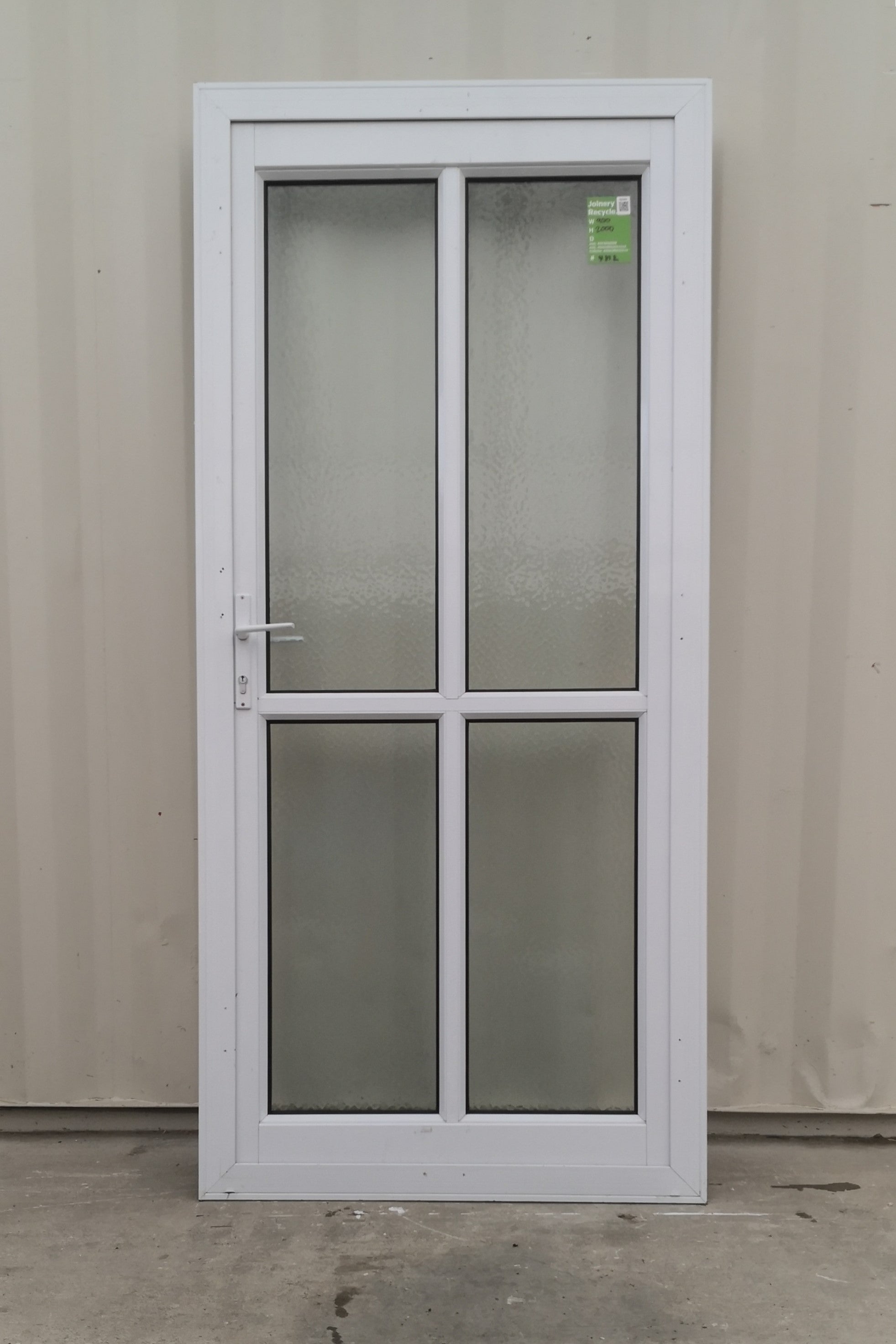 Aluminium & Glass Single Door 900 W x 1200 H  [#4812  SF] EXTERIOR