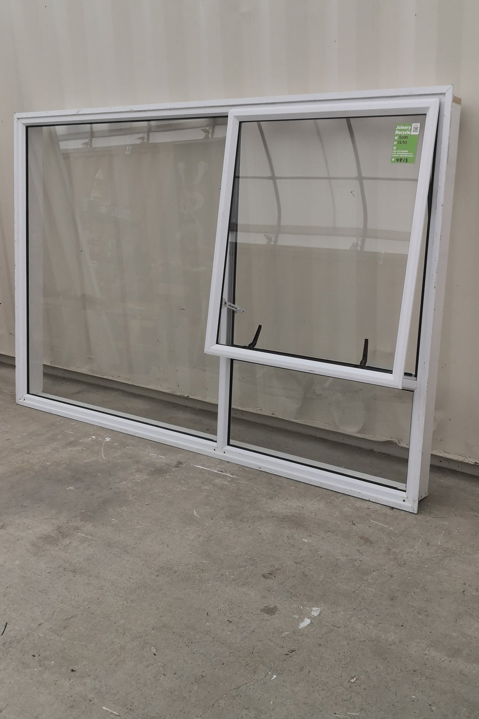 Aluminium Window White  2000 W  x 1290 H  [#4813 SF] OPENING SASH