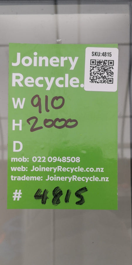 Aluminium Window Brown 910 W  x  2000 H [#4815  SF] Joinery Recycle