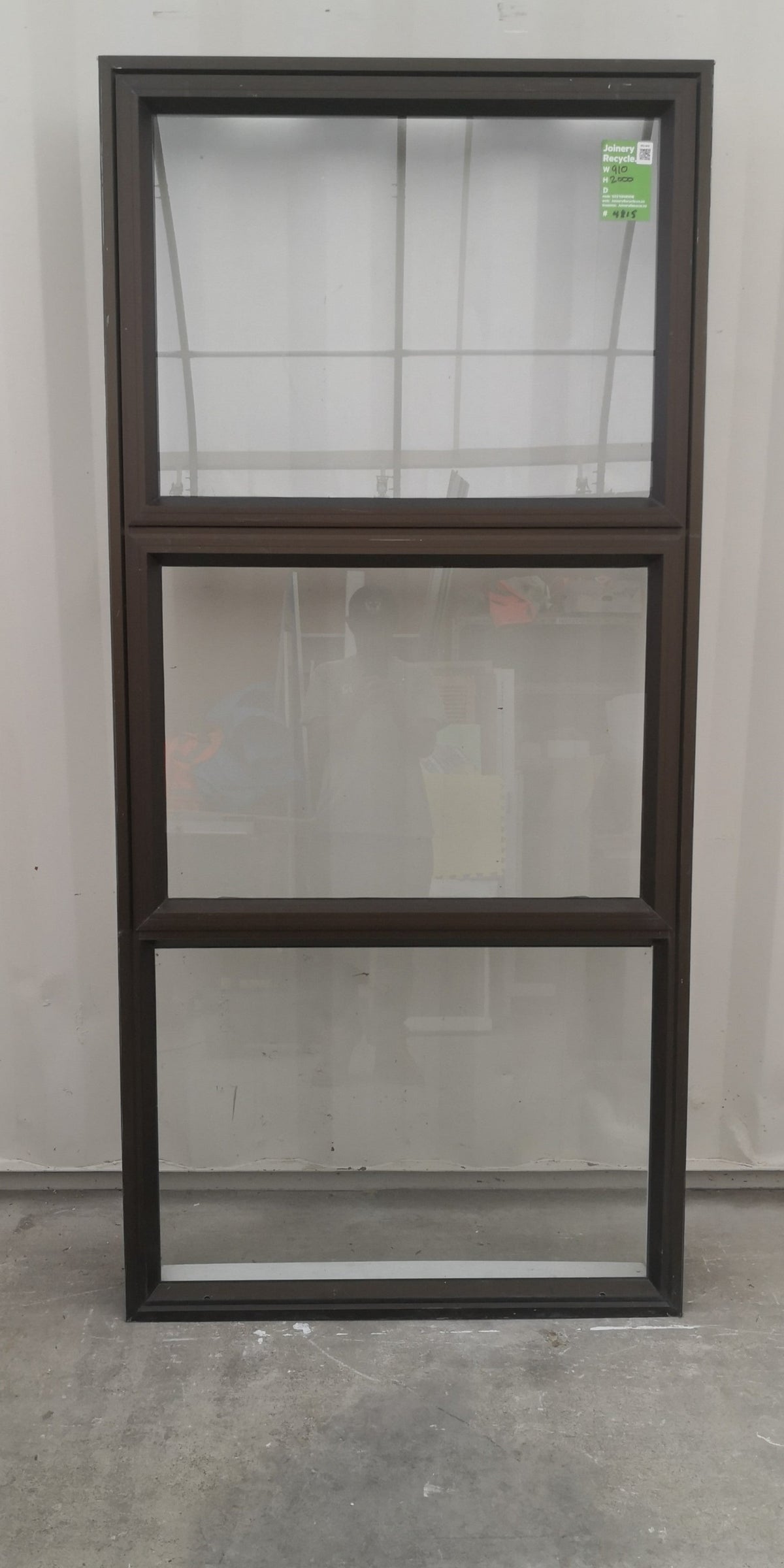 Aluminium Window Brown 910 W  x  2000 H [#4815  SF] Joinery Recycle