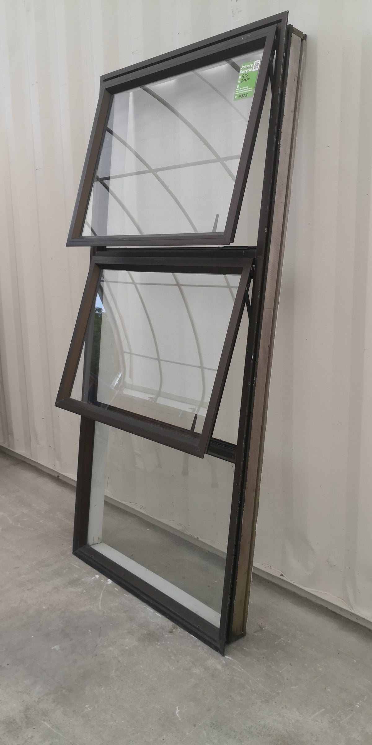 Aluminium Window Brown 910 W x 2000 H [#4815 SF] - Joinery Recycle
